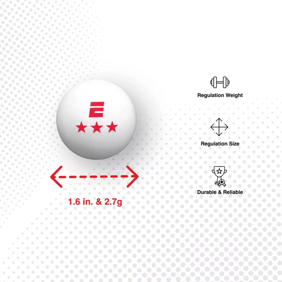 ESPN 3 Star Ping Pong Balls - Set of 6 - Image 4