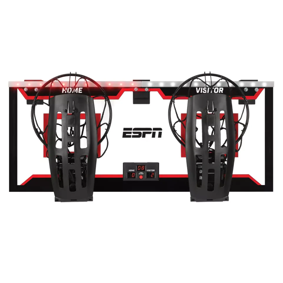 ESPN Dual Over The Door Basketball Hoop with 4 Mini Basketballs and Pump - Image 3