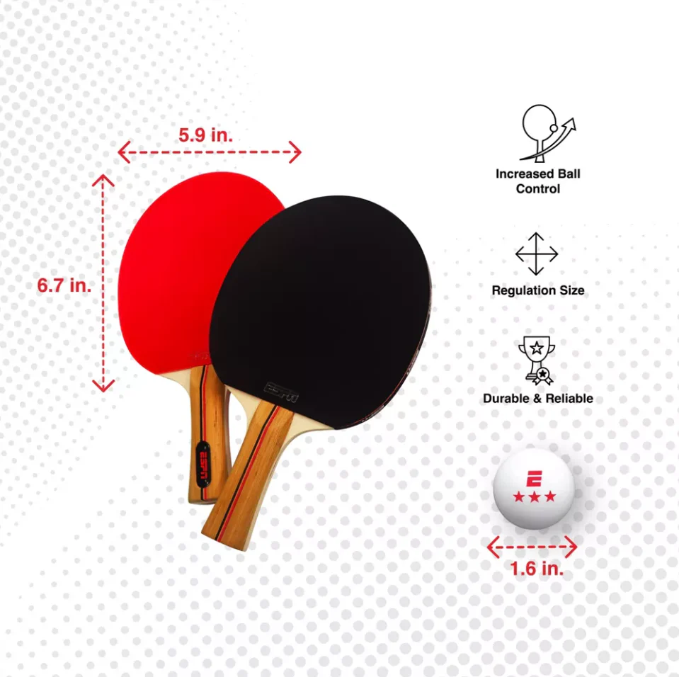ESPN High Performance Ping Pong Paddles - Set of 2 - Image 4