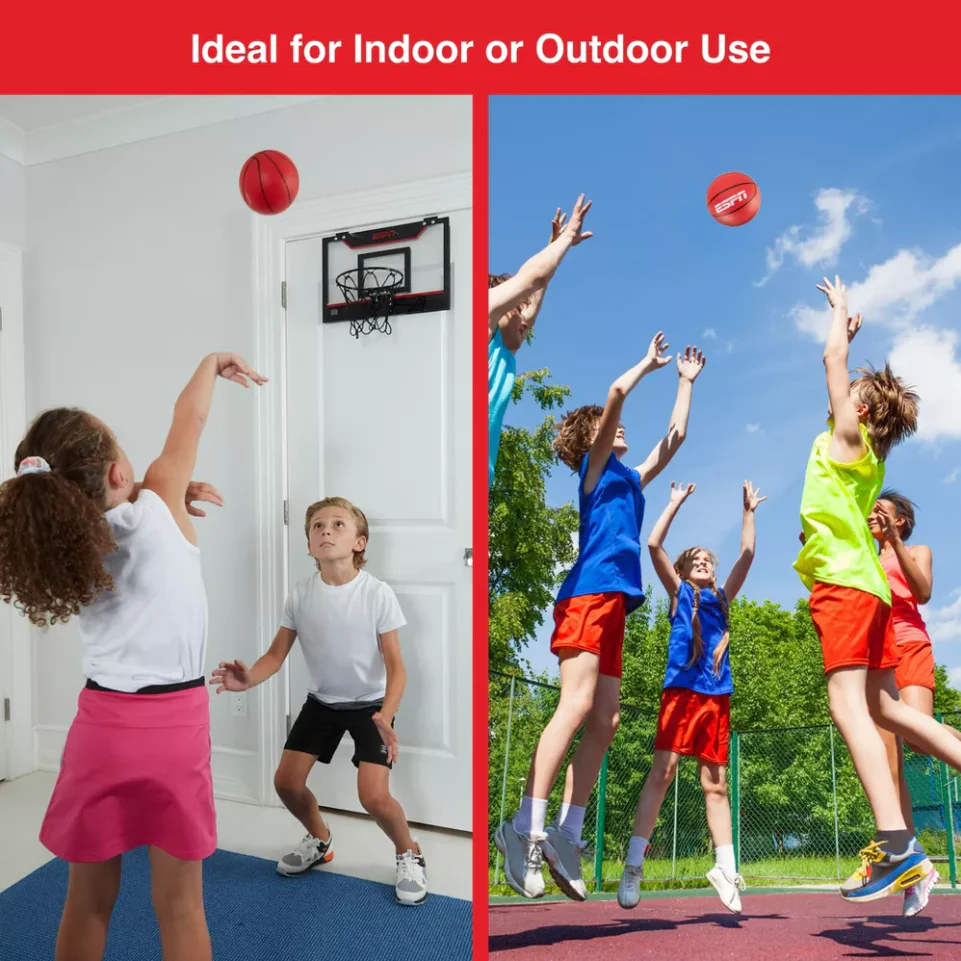 ESPN 5" Mini Basketballs - Set of 4 with Pump - Image 3
