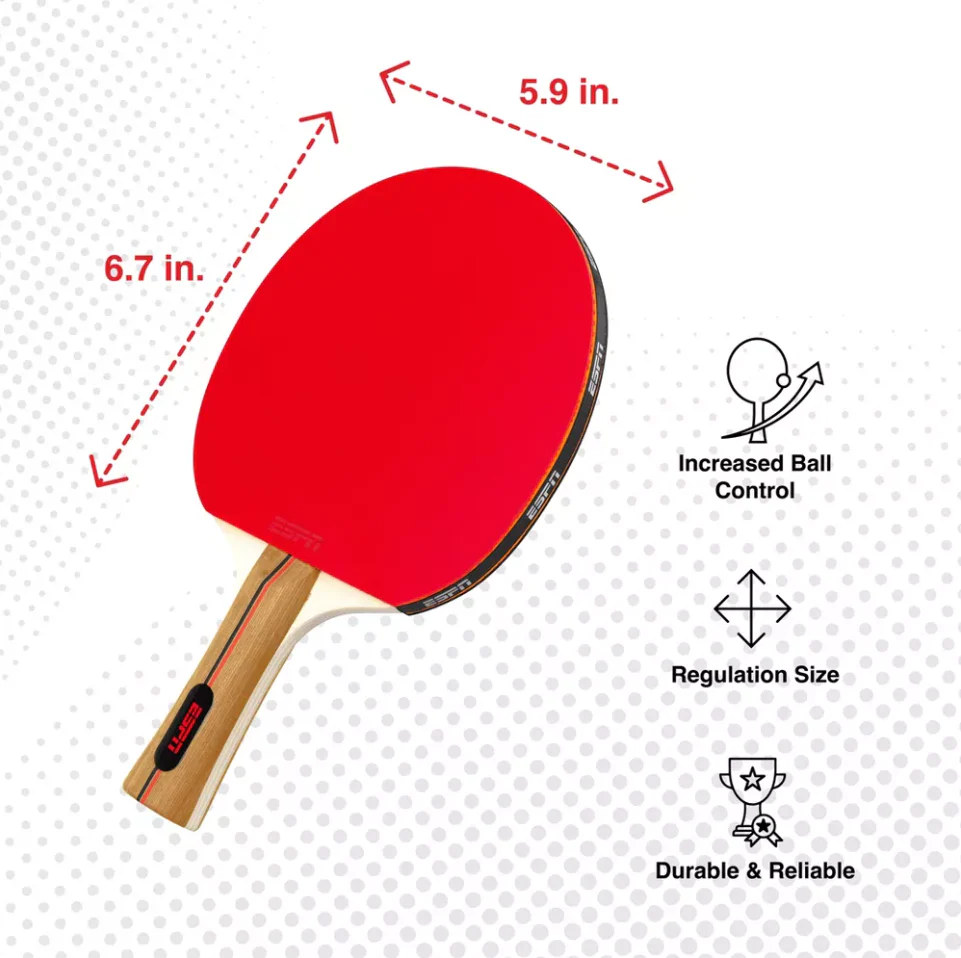 ESPN High Performance Ping Pong Paddle with Travel Case - Image 3