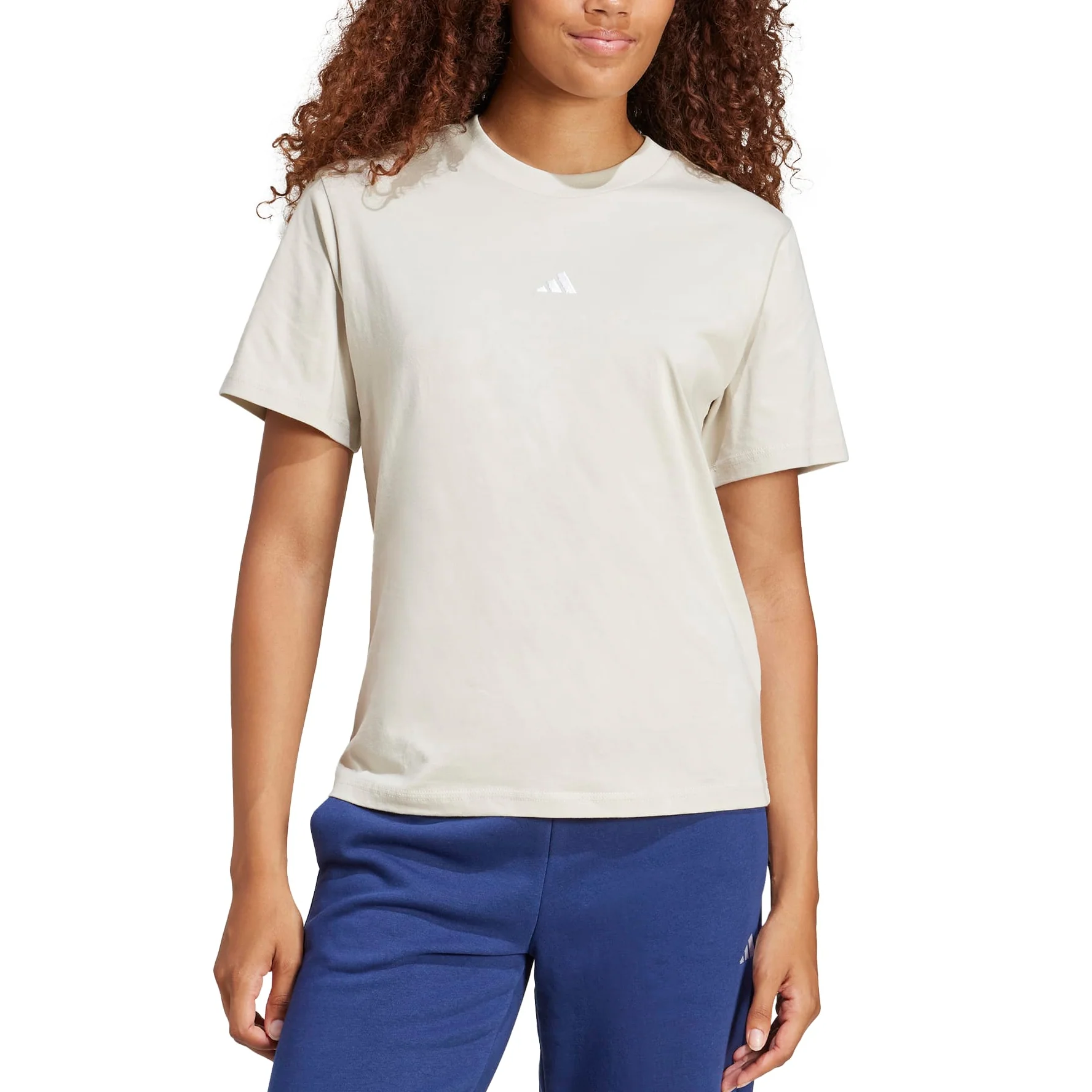 adidas Womens Essentials Small Logo Cotton Short Sleeve T-Shirt - Image 2