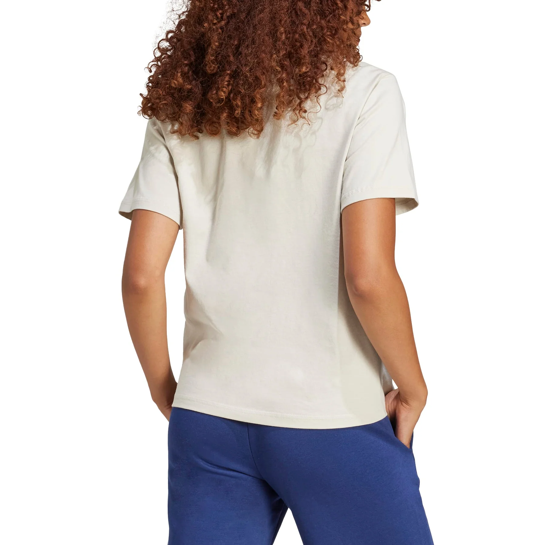 adidas Womens Essentials Small Logo Cotton Short Sleeve T-Shirt - Image 3