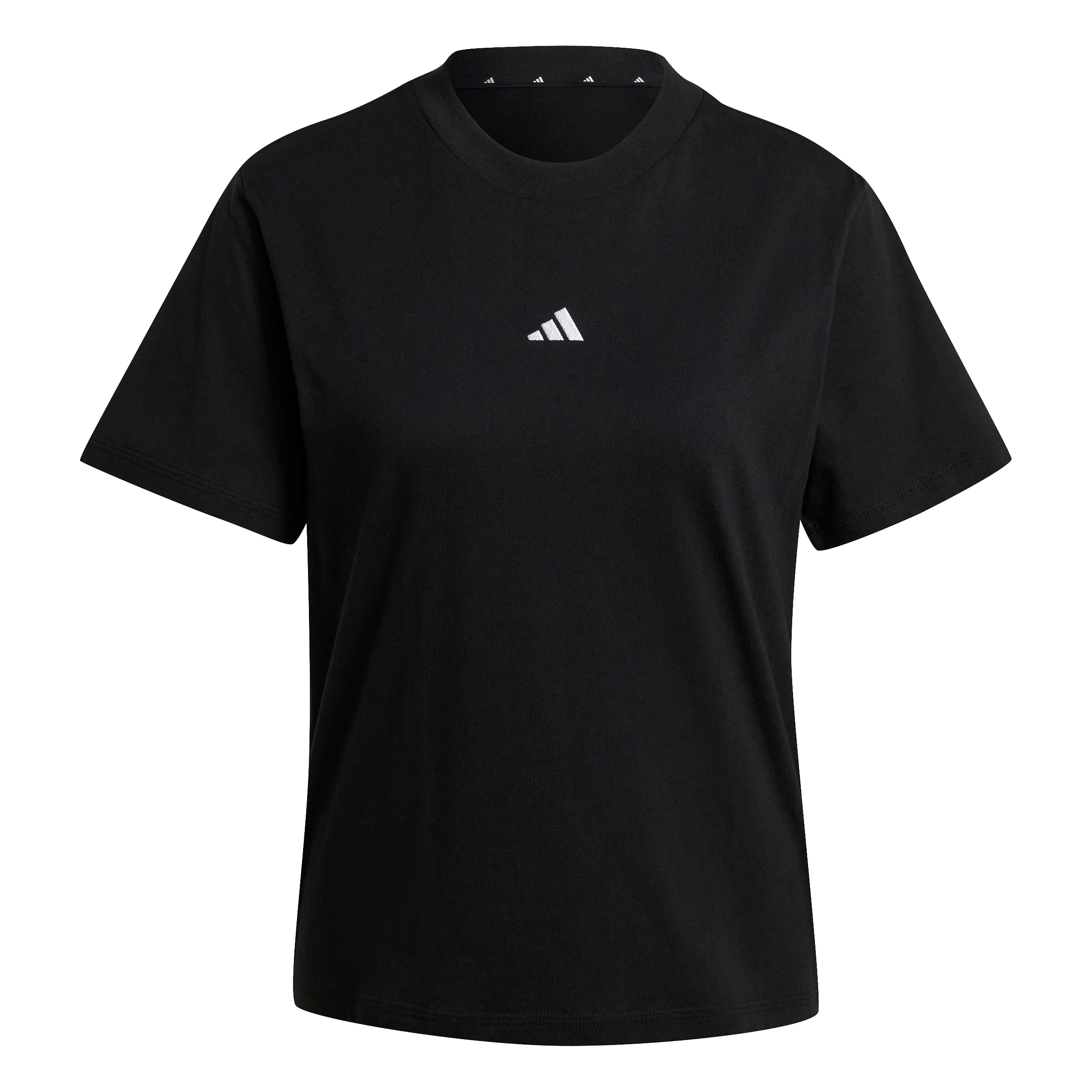 adidas Womens Essentials Small Logo Cotton Short Sleeve T-Shirt