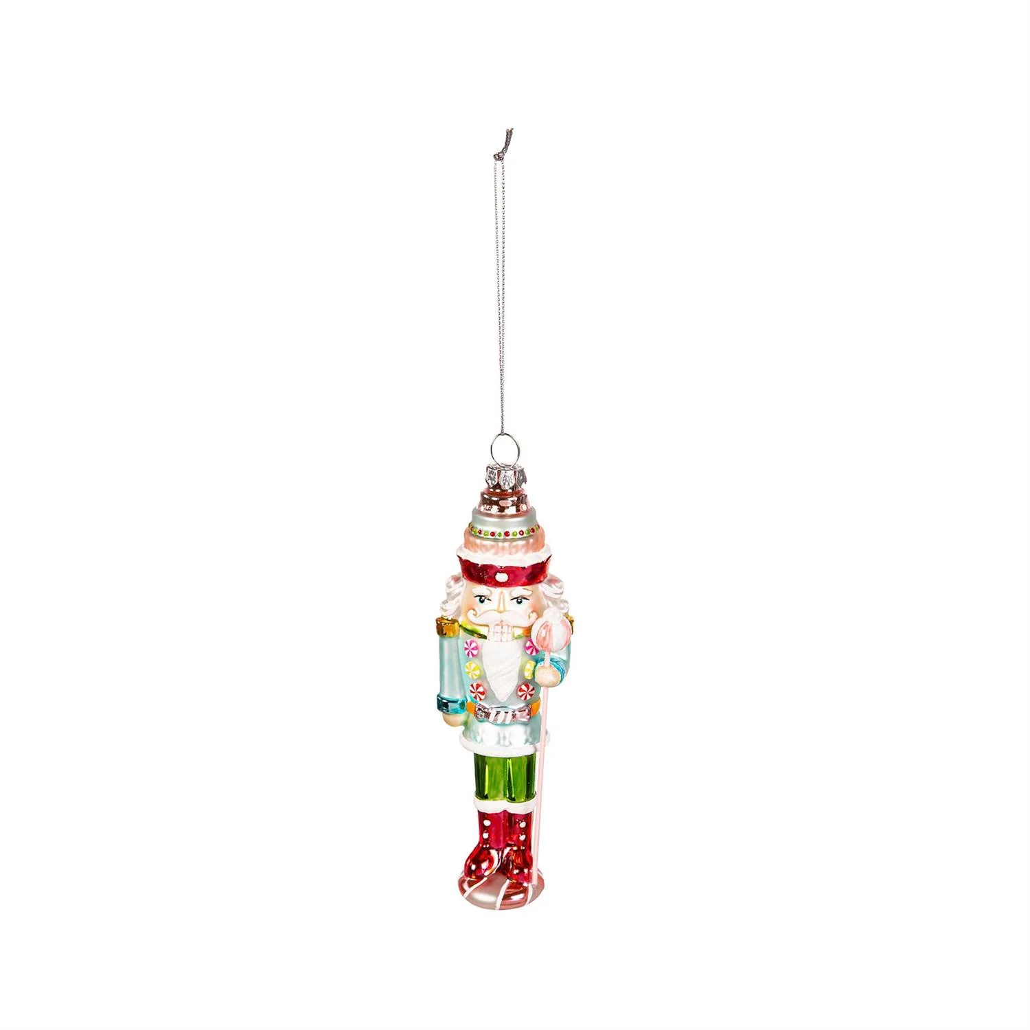Evergreen Baking Spirits Bright Candy Nutcracker Glass Ornament - Image 2