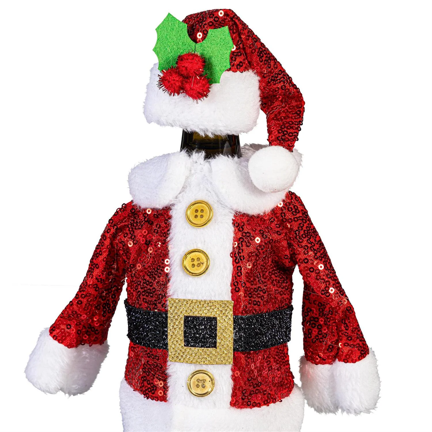 Evergreen Joyful Traditions Christmas Wine Bottle Costume - Image 2