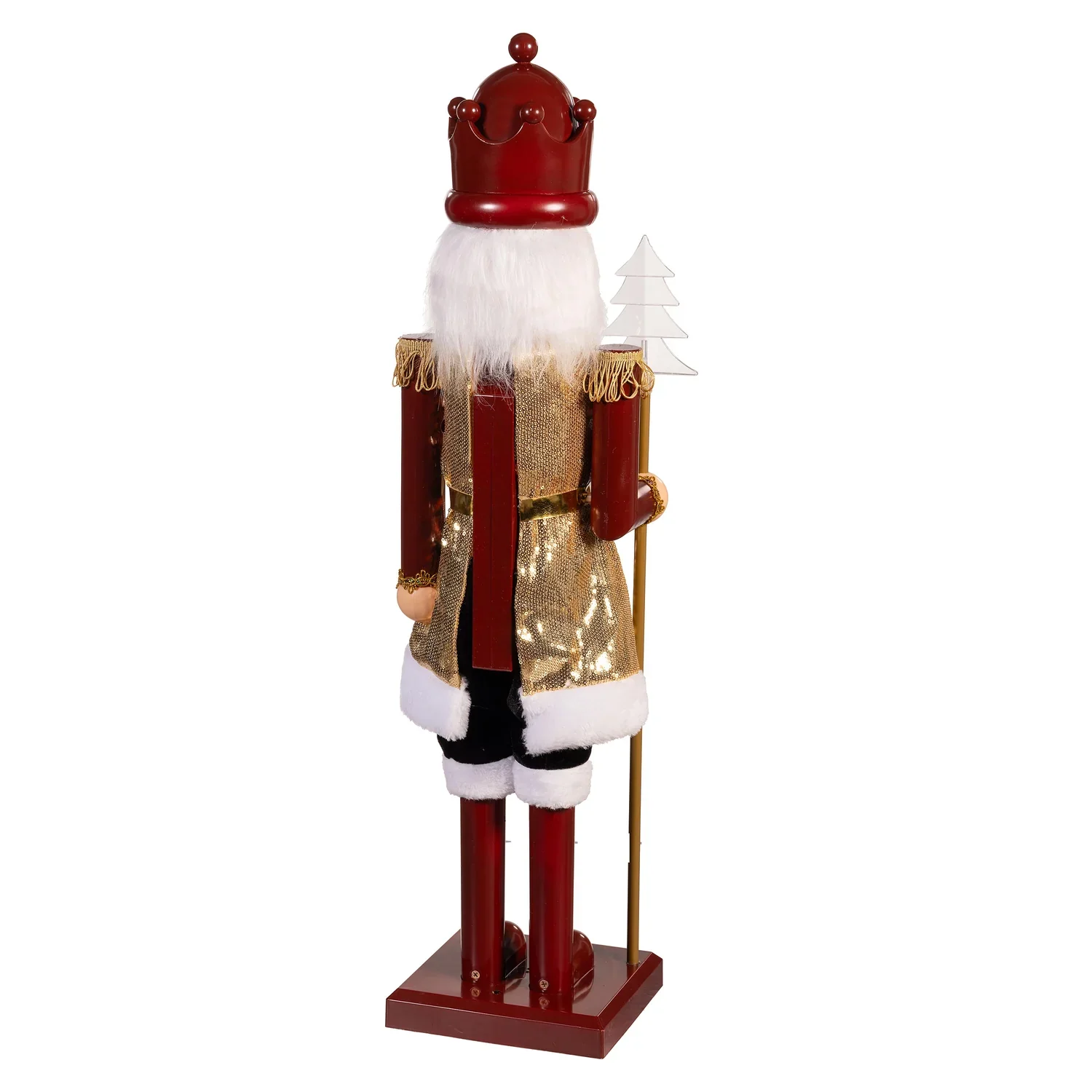 Plow & Hearth Joyful Traditions Nutcracker LED Musical Garden Statue - Image 2