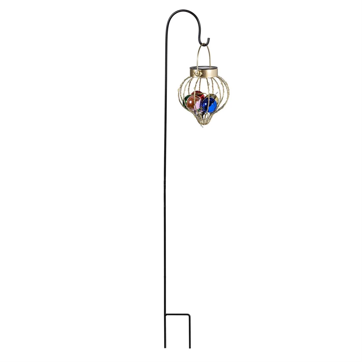 Evergreen Joyful Traditions Ornament Ball Solar Garden Stake - Image 2