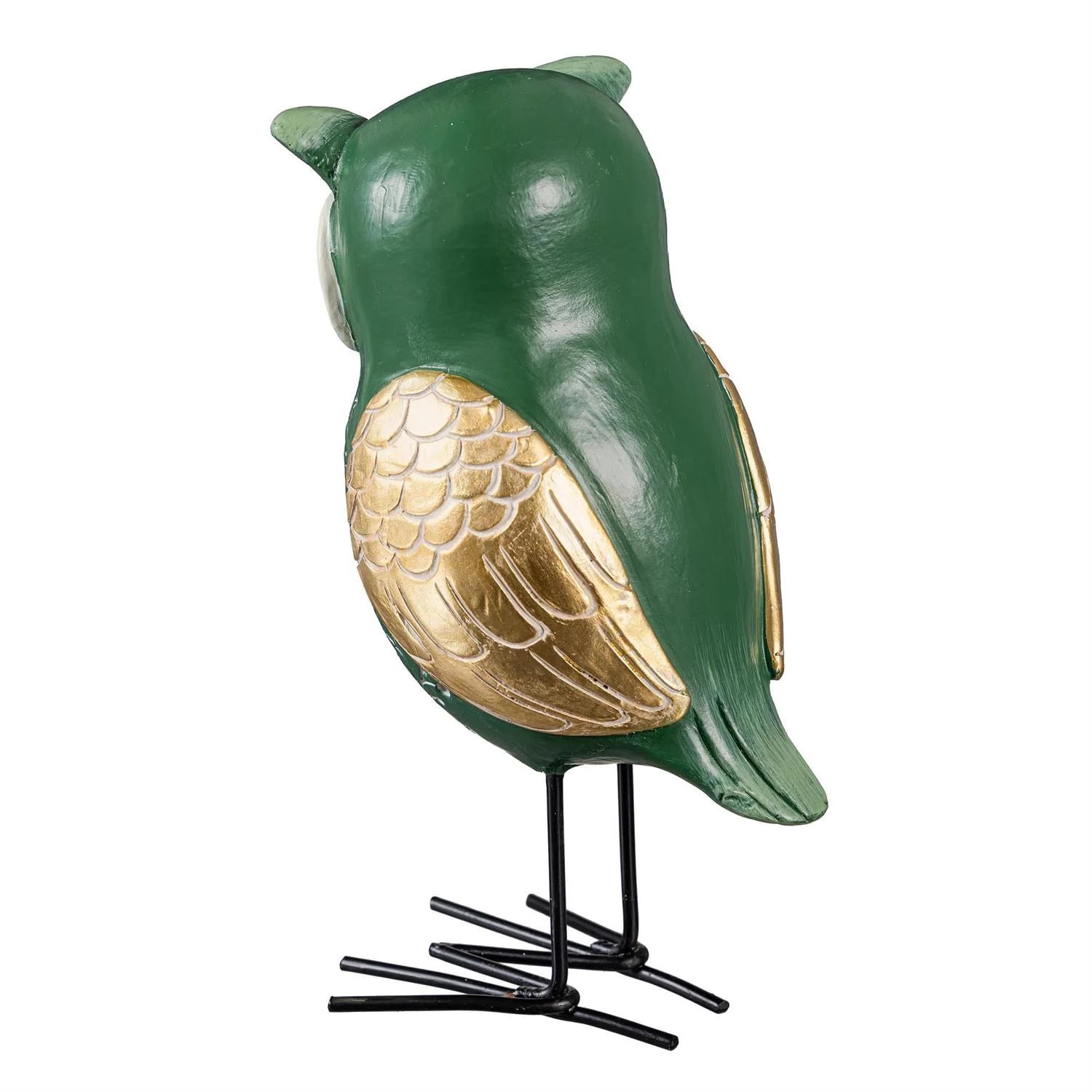 Evergreen Shades of Green Owl Resin Garden Statue - Image 3