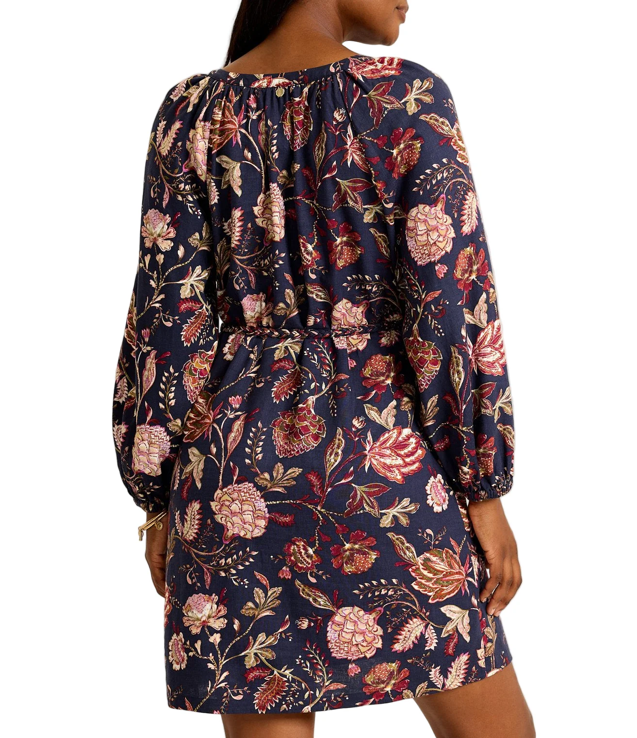 Tommy Bahama Womens Exquisite Bloom Linen-Blend Long Sleeve Shirt Dress - Image 2