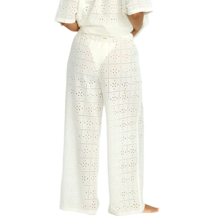 Billabong Womens Eyelet Crush Beach Coverup Pants - Image 3
