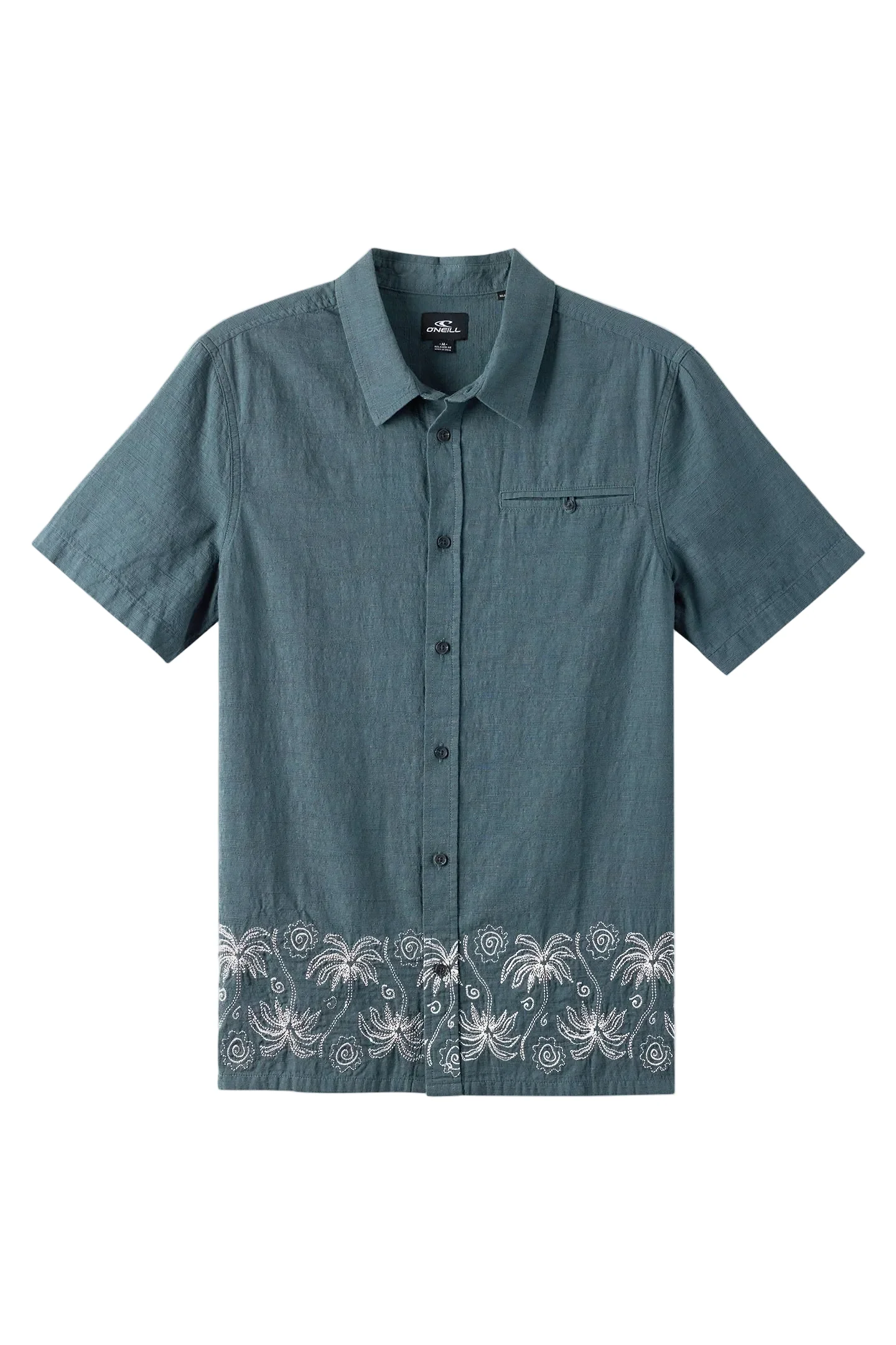 O'Neill Mens Palm Banded Woven Short Sleeve Shirt