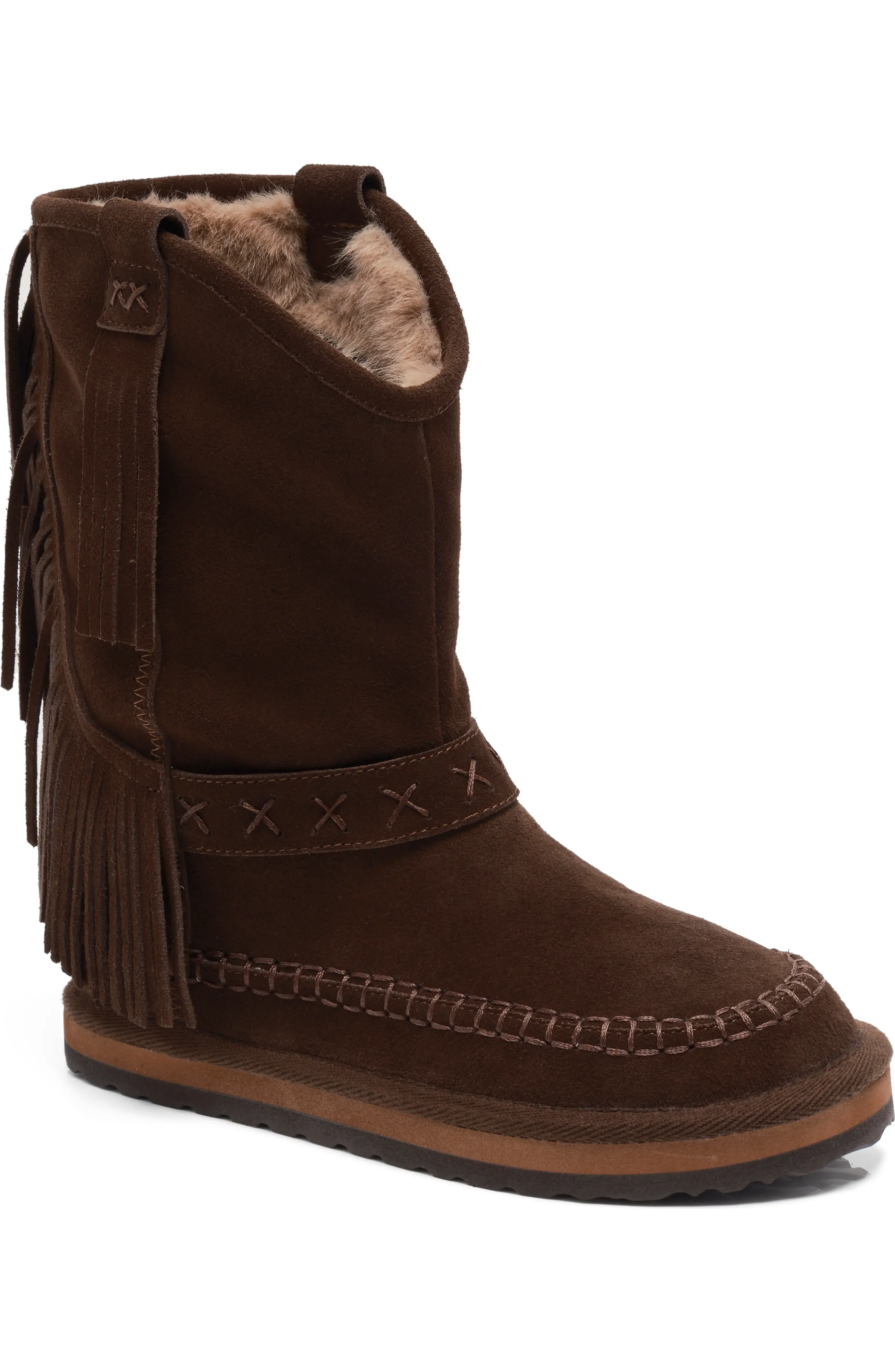 Free People Womens Faye Fringe Pull On Boots - Image 2