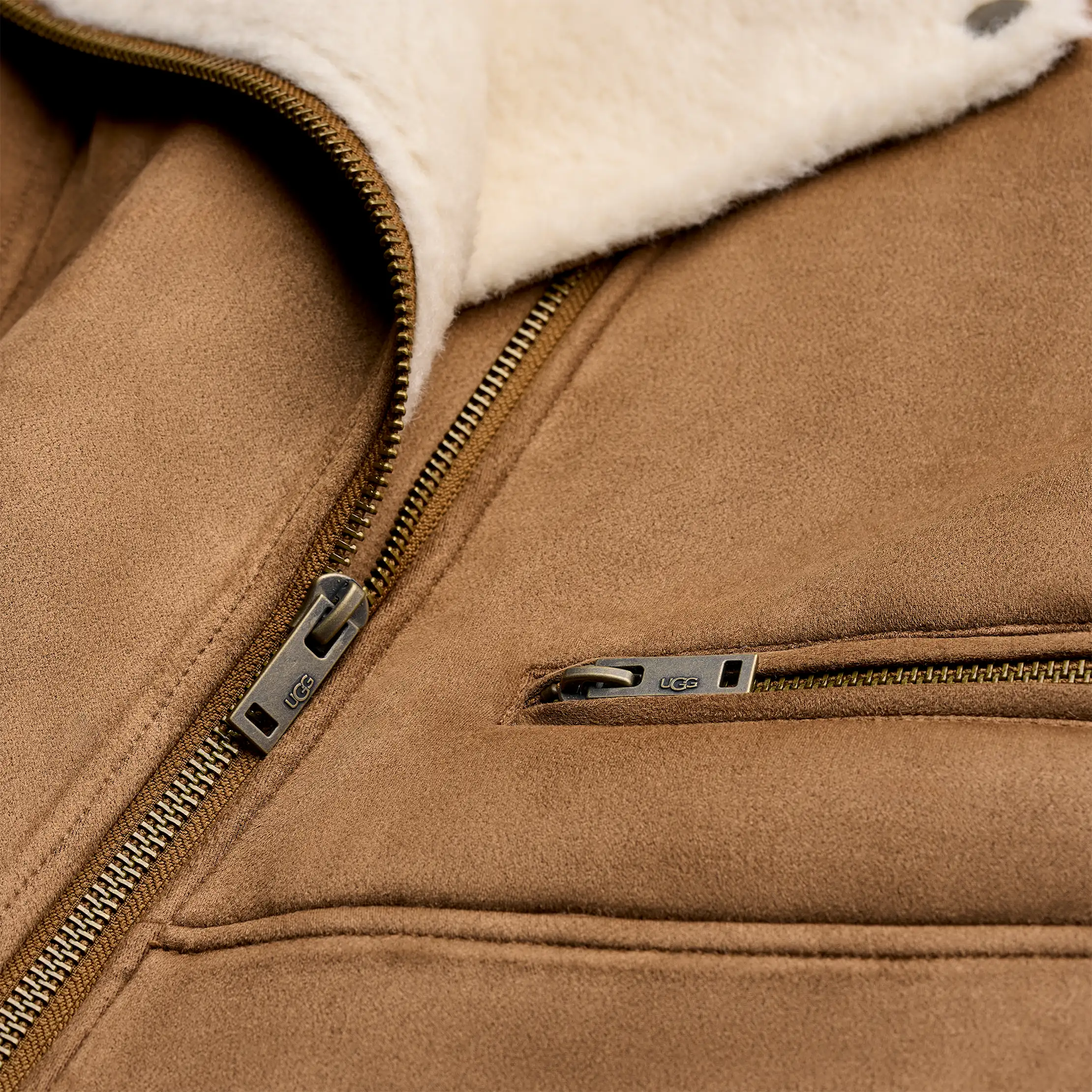 UGG Womens Finnian LuxeFluff Moto Jacket - Image 4