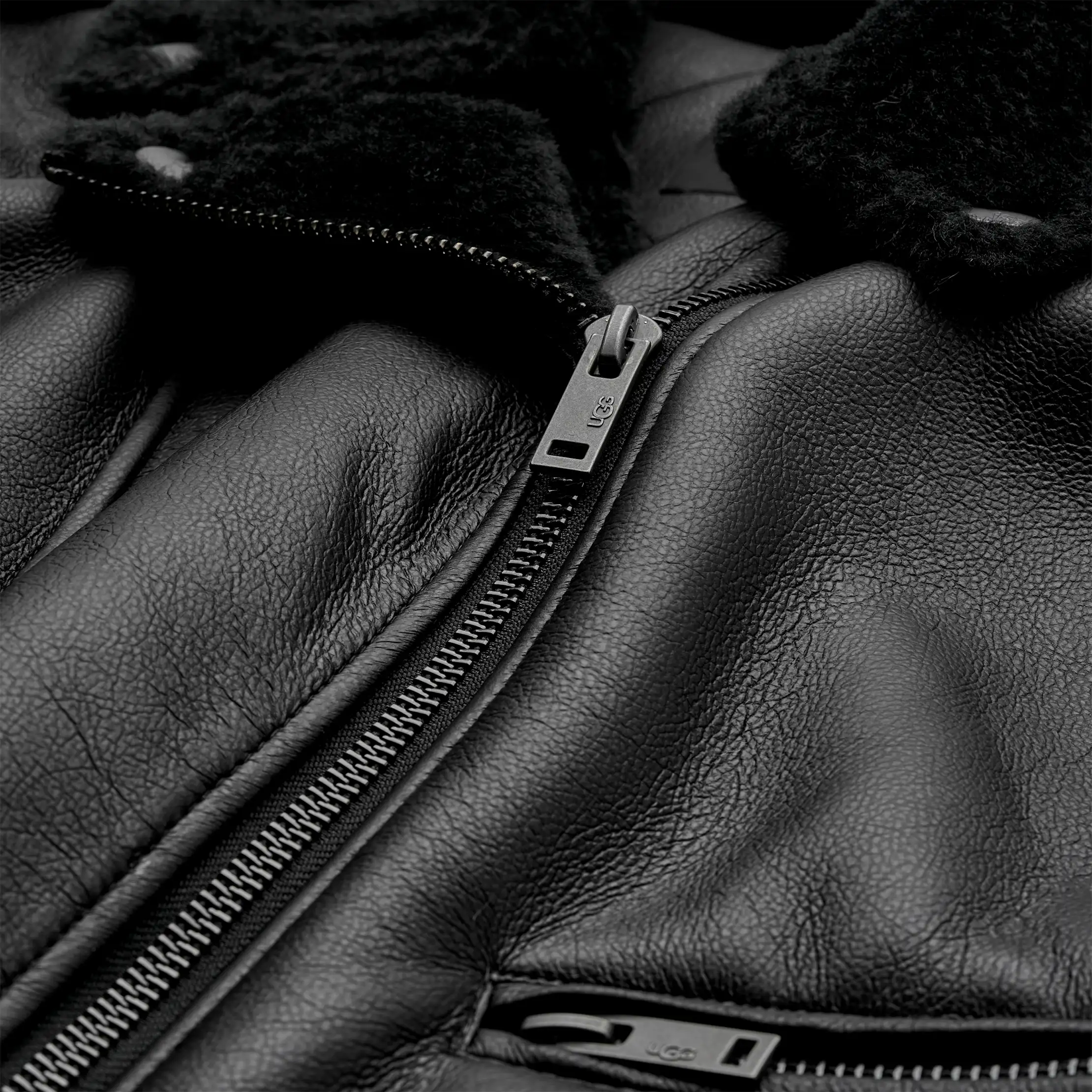 UGG Womens Finnian LuxeFluff Moto Jacket - Image 3