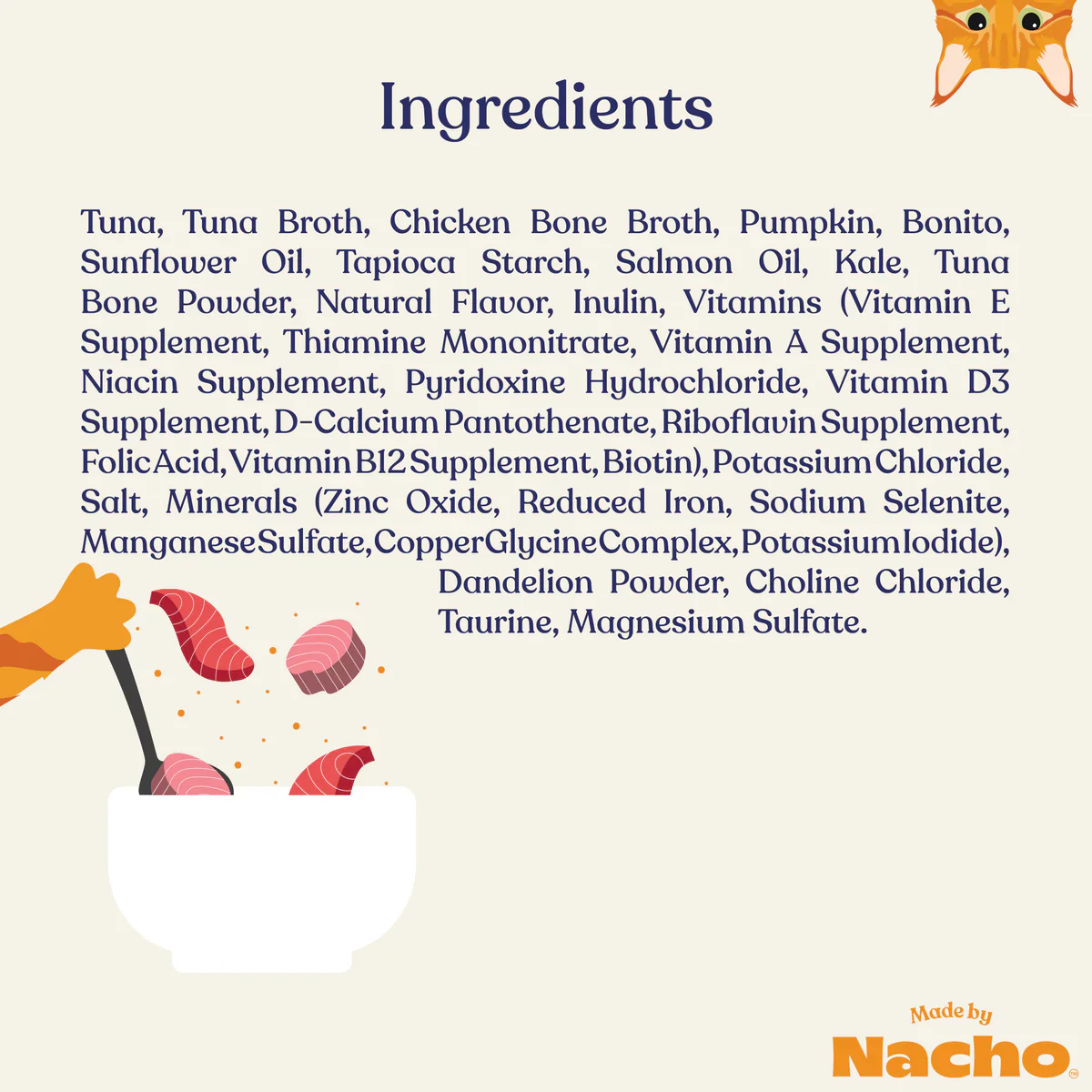 Made By Nacho Flaked Tuna & Bonito Cat Food - 3 oz. - Image 5