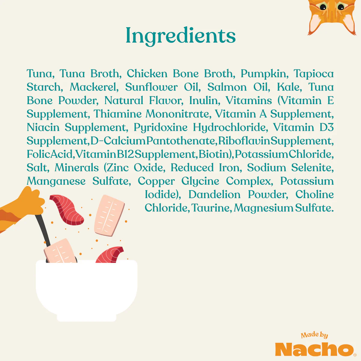 Made By Nacho Flaked Tuna and Mackerel Cat Food - 3 oz. - Image 6