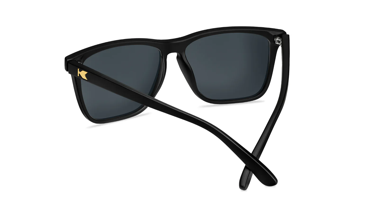 Knockaround Black Gold Fast Lanes Black Frame - Gold Mirrored Lens - Polarized Sunglasses - Image 4