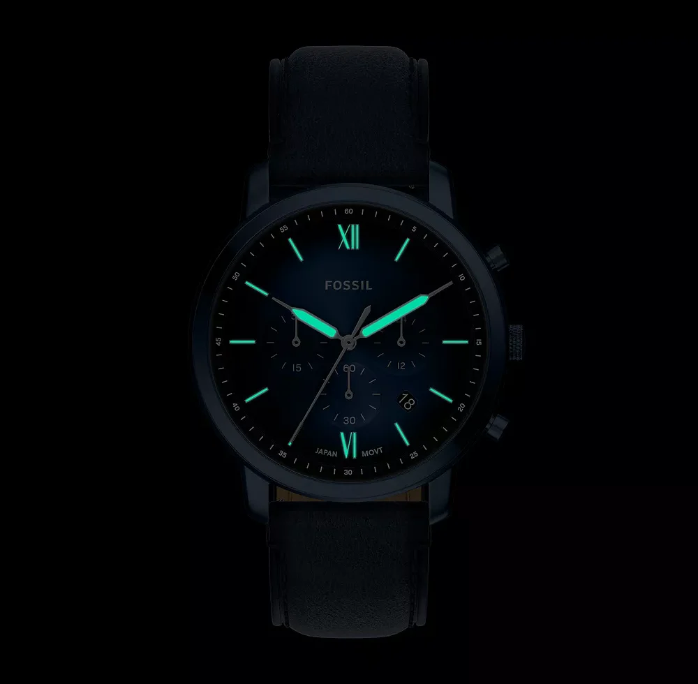 Fossil Neutra Chronograph Navy Leather Watch - Image 7