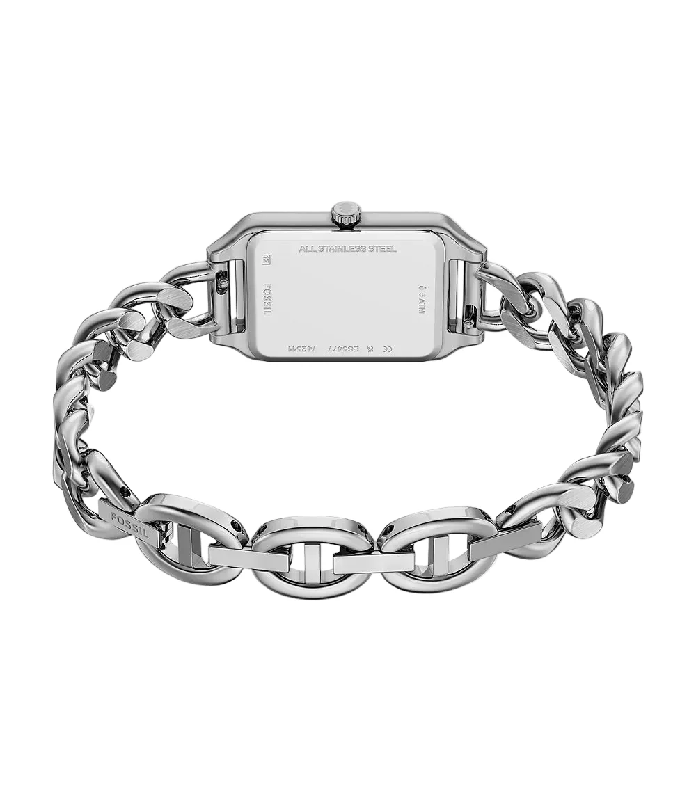 Fossil Womens Raquel Three-Hand Stainless Steel Silver Watch - Image 5