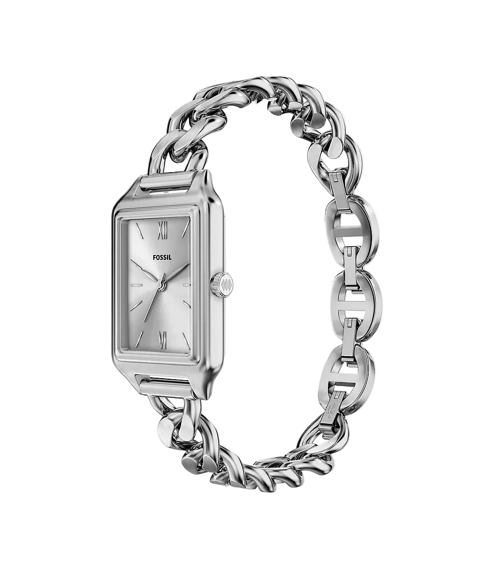 Fossil Womens Raquel Three-Hand Stainless Steel Silver Watch - Image 6
