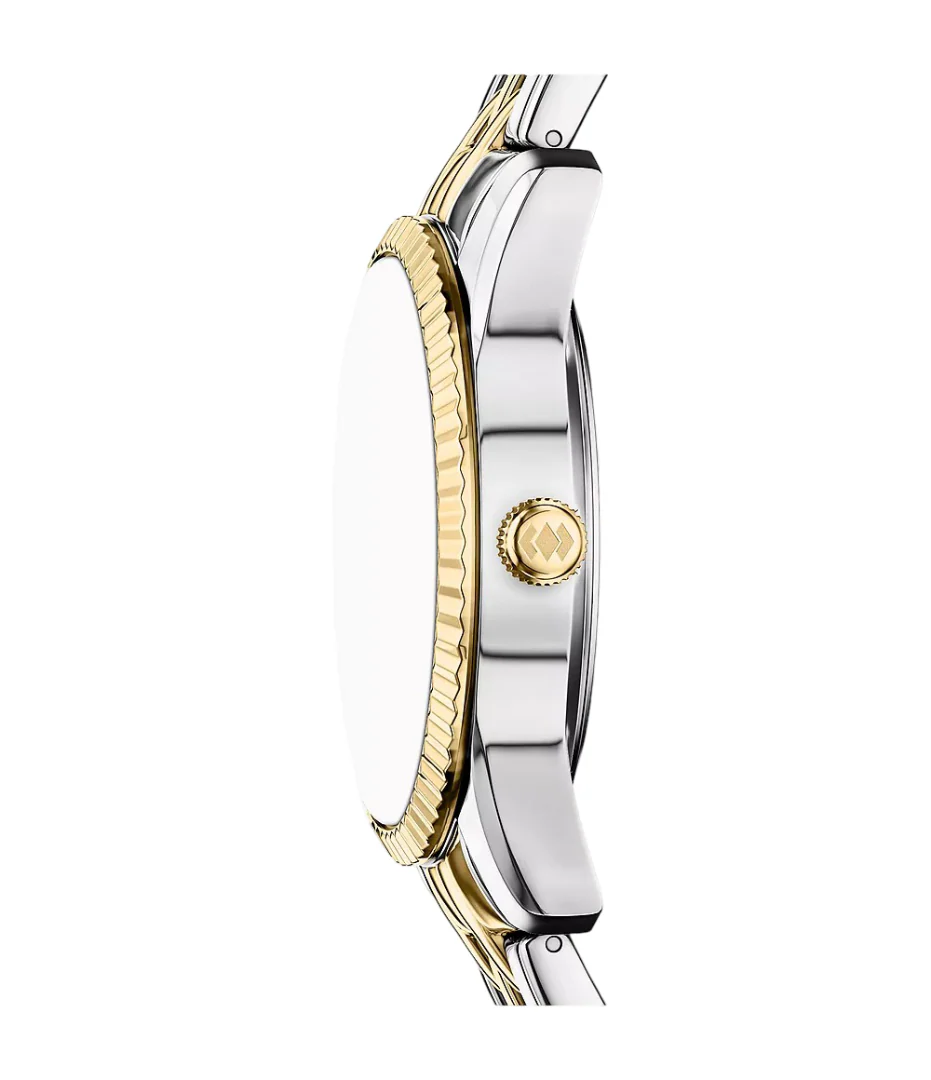 Fossil Womens Scarlette Three-Hand Day-Date Two-Tone Stainless Steel Watch - Image 3