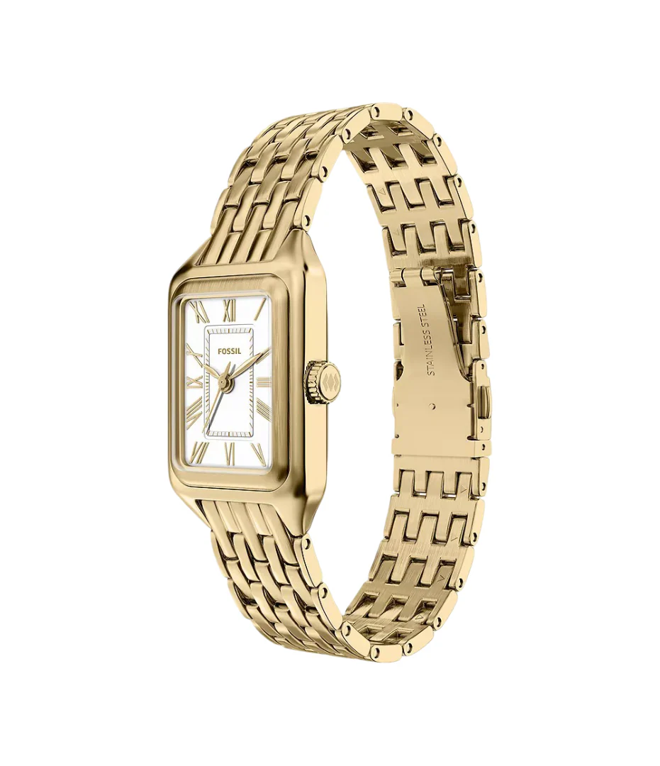 Fossil Womens Raquel Mini Three-Hand Gold-Tone Stainless Steel Watch - Image 6