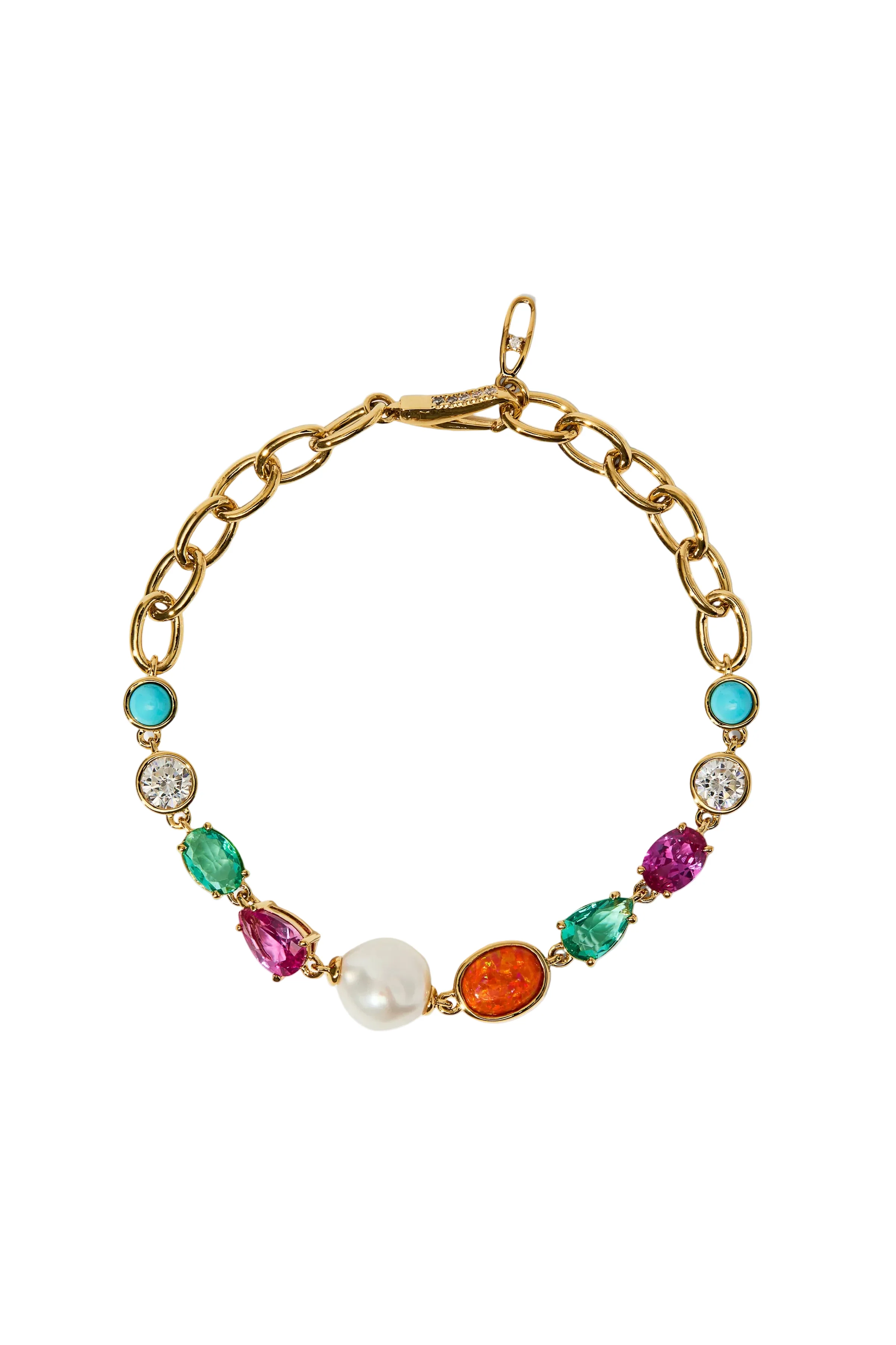 Nadri Frieda Freshwater Pearl Chain Bracelet