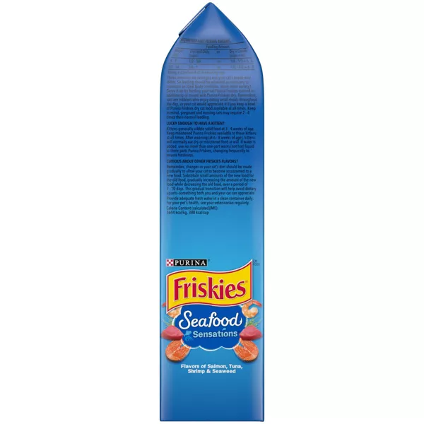 Purina Friskies Seafood Sensations With Flavors of Salmon, Tuna, Shrimp & Seaweed Dry Cat Food - 3.15 lbs. - Image 3