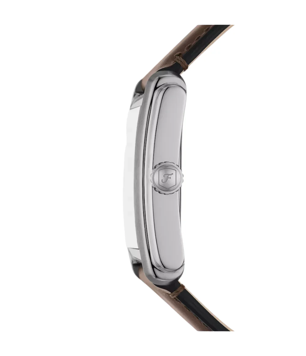 Fossil Carraway Three-Hand Brown Leather Watch - Image 3