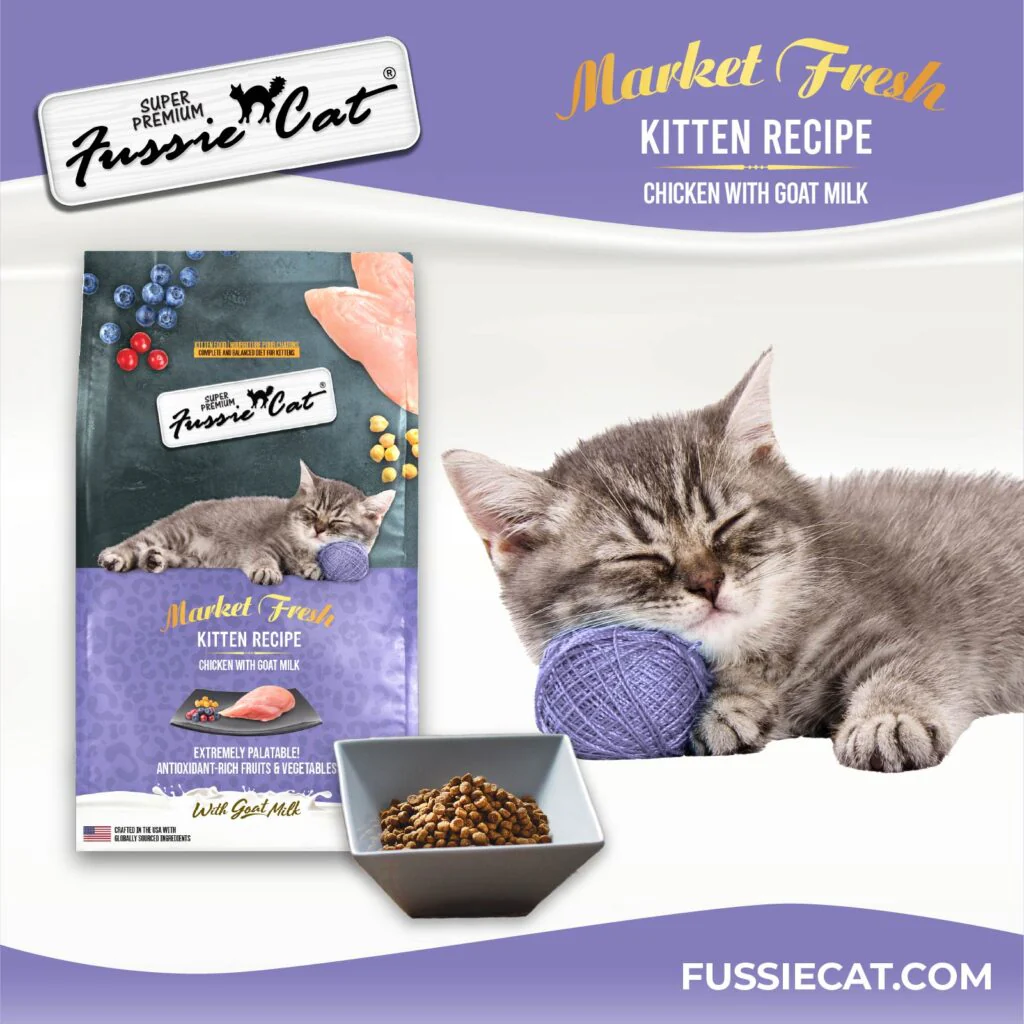 Fussie Cat Market Fresh Chicken with Goat Milk Kitten Recipe Dry Cat Food - 3.5 lbs. - Image 2