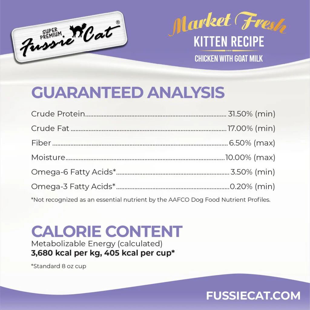 Fussie Cat Market Fresh Chicken with Goat Milk Kitten Recipe Dry Cat Food - 3.5 lbs. - Image 5