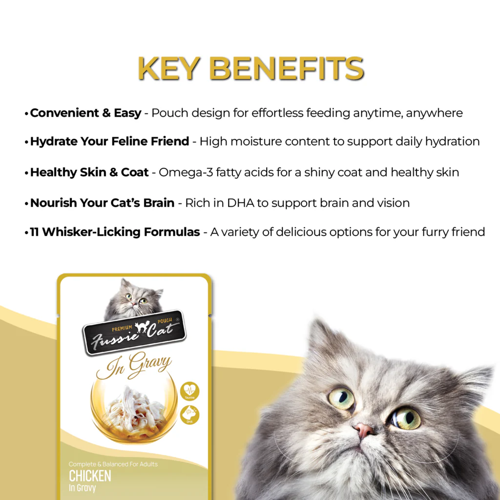 Fussie Cat Chicken in Gravy Pouch Recipe Wet Cat Food - 2.47 oz. - Image 2