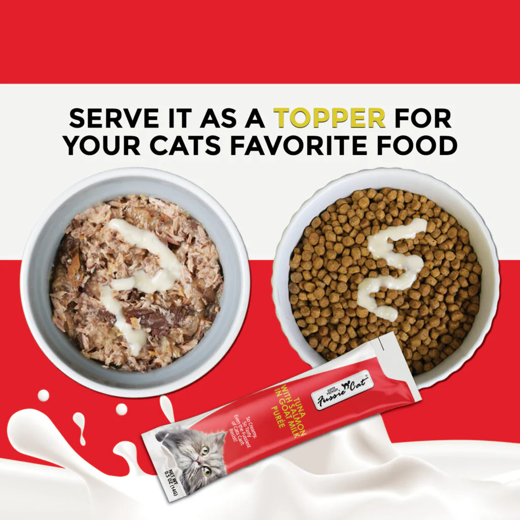 Fussie Cat Tuna with Salmon in Goat Milk Purée Cat Treat - 0.5 oz. - Image 3