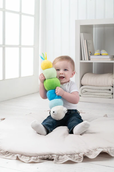 Ganz 14" Wiggle Worm Rattle - Blue - Image 4
