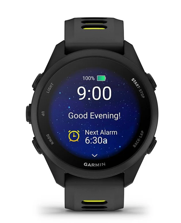 Garmin Forerunner 170 GPS Smartwatch - 42 MM Black/Amp Yellow - Image 2