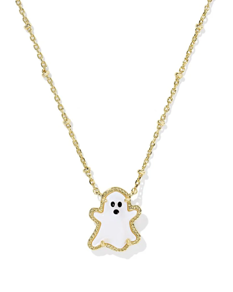 Kendra Scott Reversible Gold Ghost Pendant Necklace