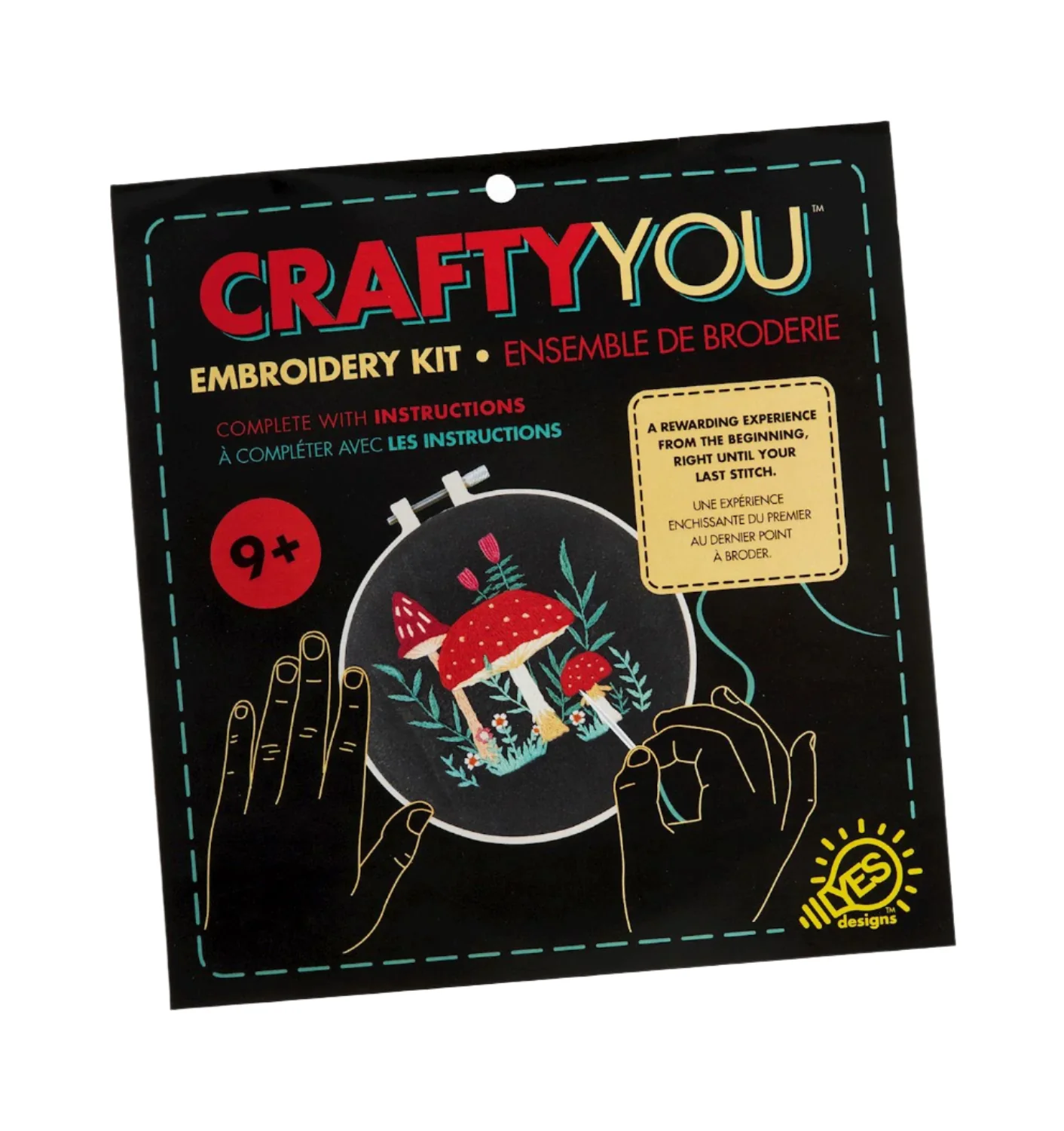 GiftCraft DIY Embroidery Kit - Mushrooms