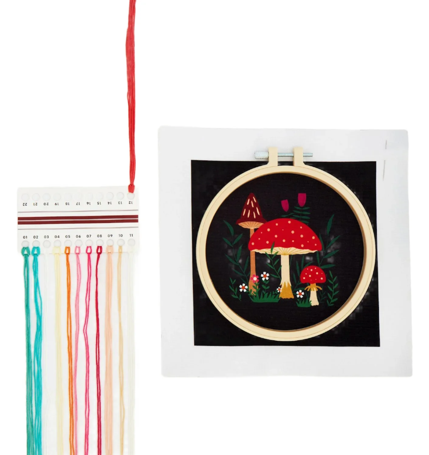 GiftCraft DIY Embroidery Kit - Mushrooms - Image 3