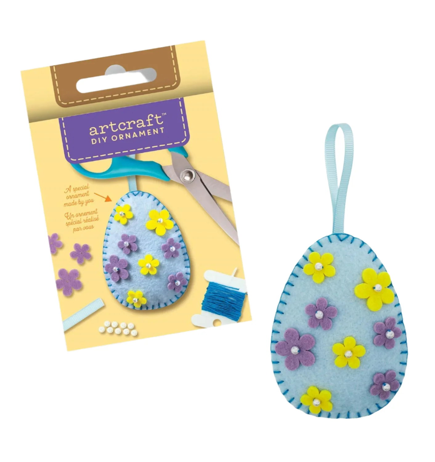 GiftCraft DIY Felt Egg Ornament Kit