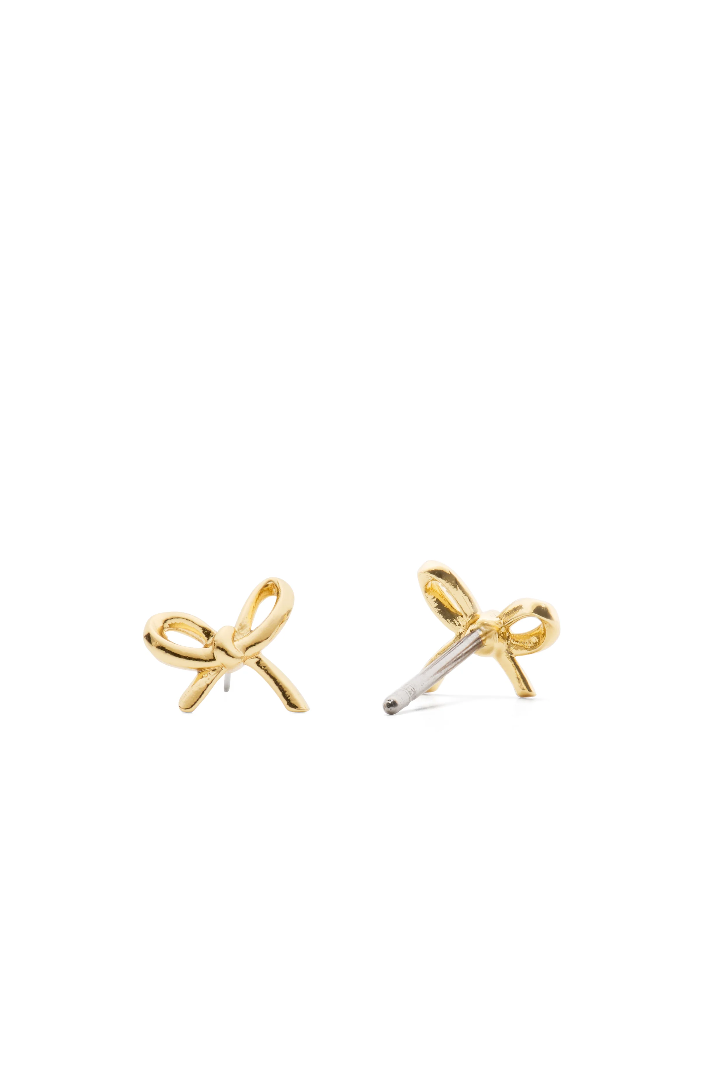 Kate Spade Girlie Pearlie Mini Bow Stud Earrings - Gold - Image 2