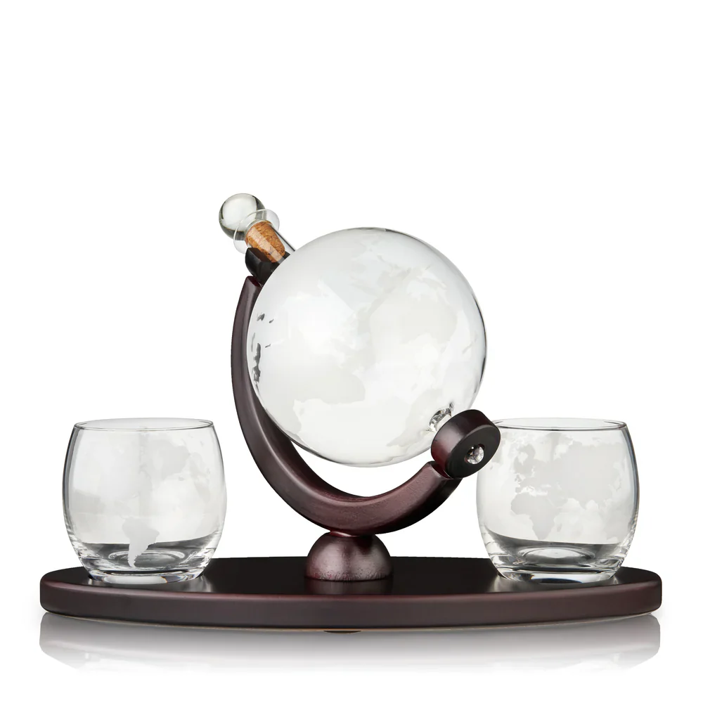 Viski Globe Decanter & Whiskey Tumbler Set - 3 pk - Image 3