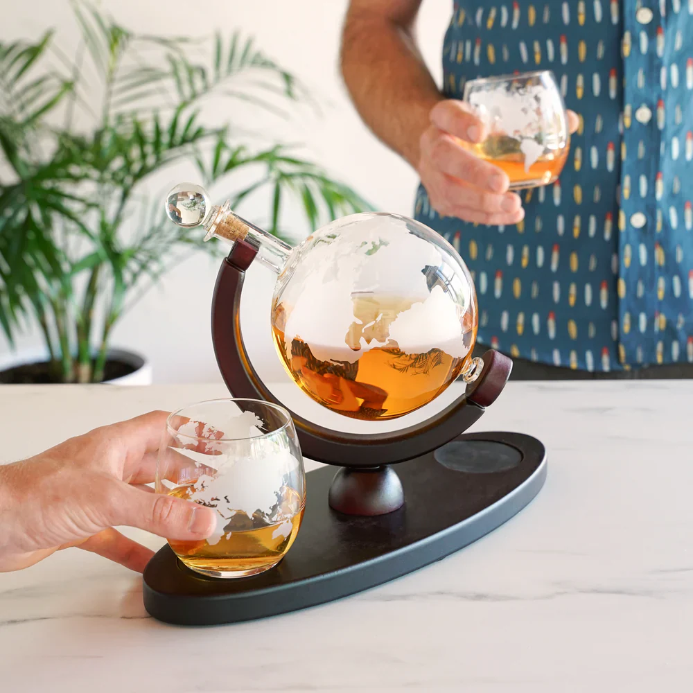 Viski Globe Decanter & Whiskey Tumbler Set - 3 pk - Image 5