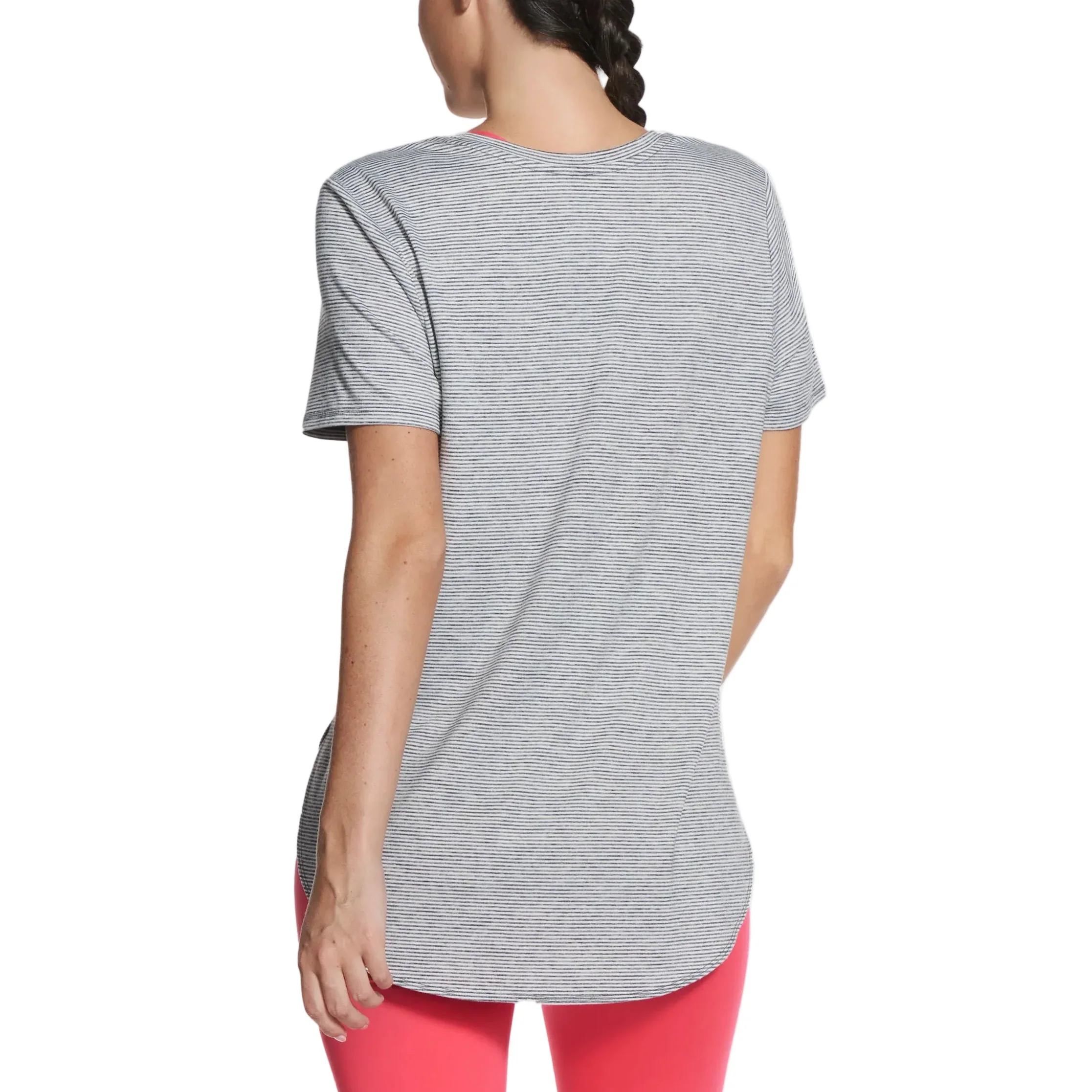 Skechers Womens Go Dri Swift Stripe Tunic Short Sleeve T-Shirt - Image 2