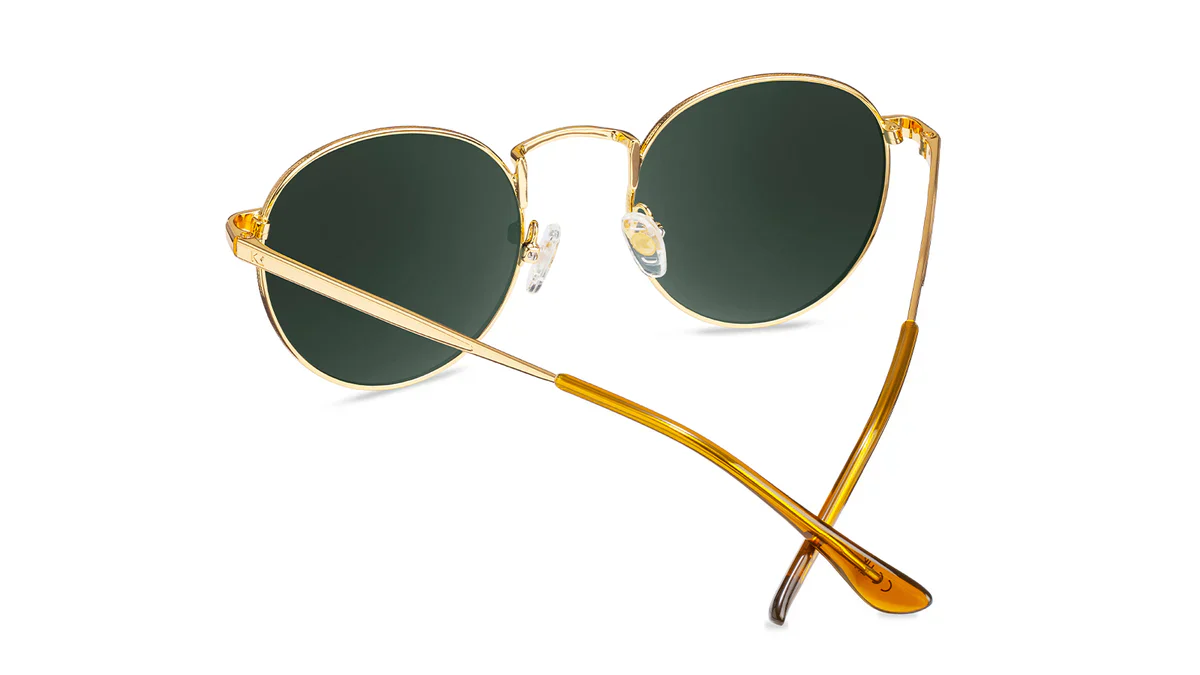 Knockaround Love and Haights Aviator Gold Frame - Green Lens - Polarized Sunglasses - Image 4