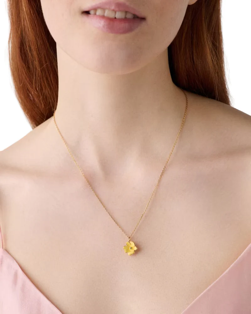 Kate Spade Golden Bloom Flower Pendant Necklace - Image 3
