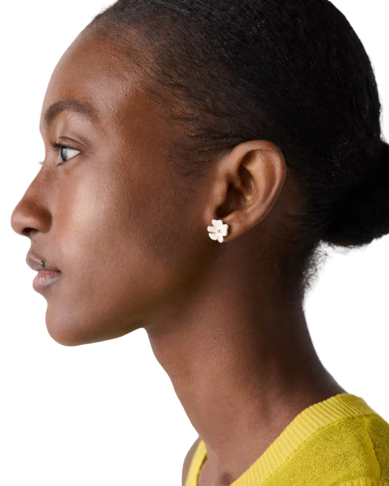 Kate Spade Golden Bloom Flower Stud Earrings - Image 3