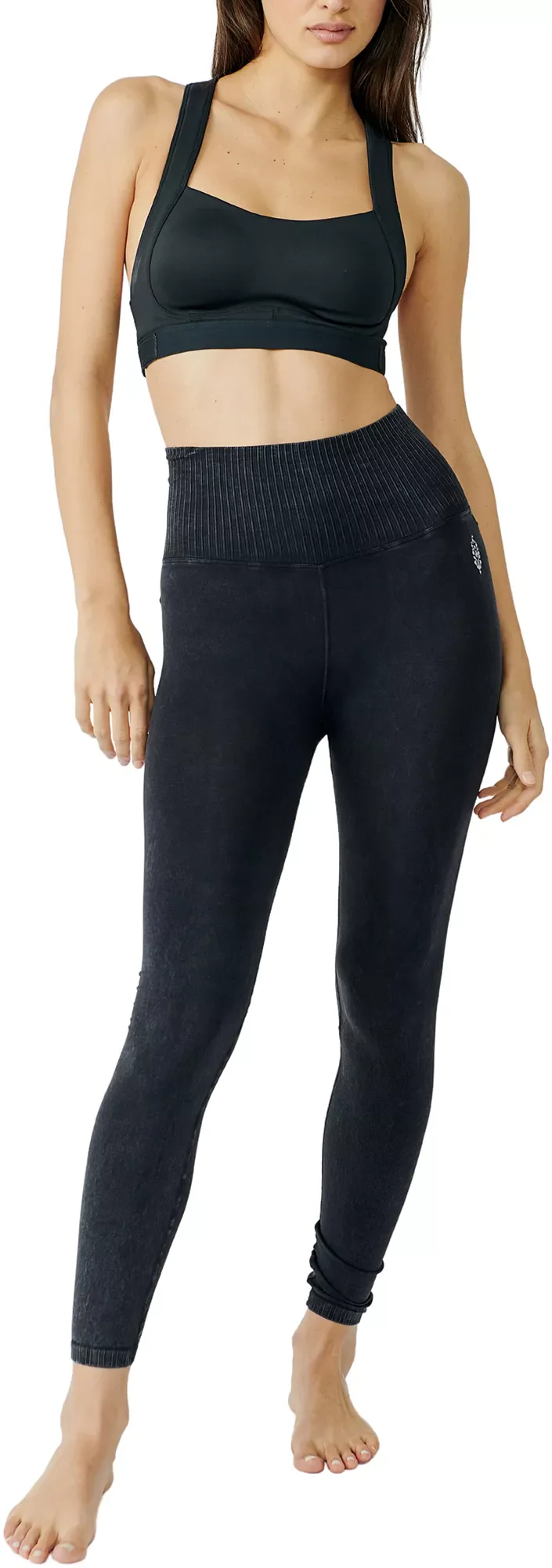 Free People Womens Good Karma High-Rise 7/8 Length Leggings - Image 2