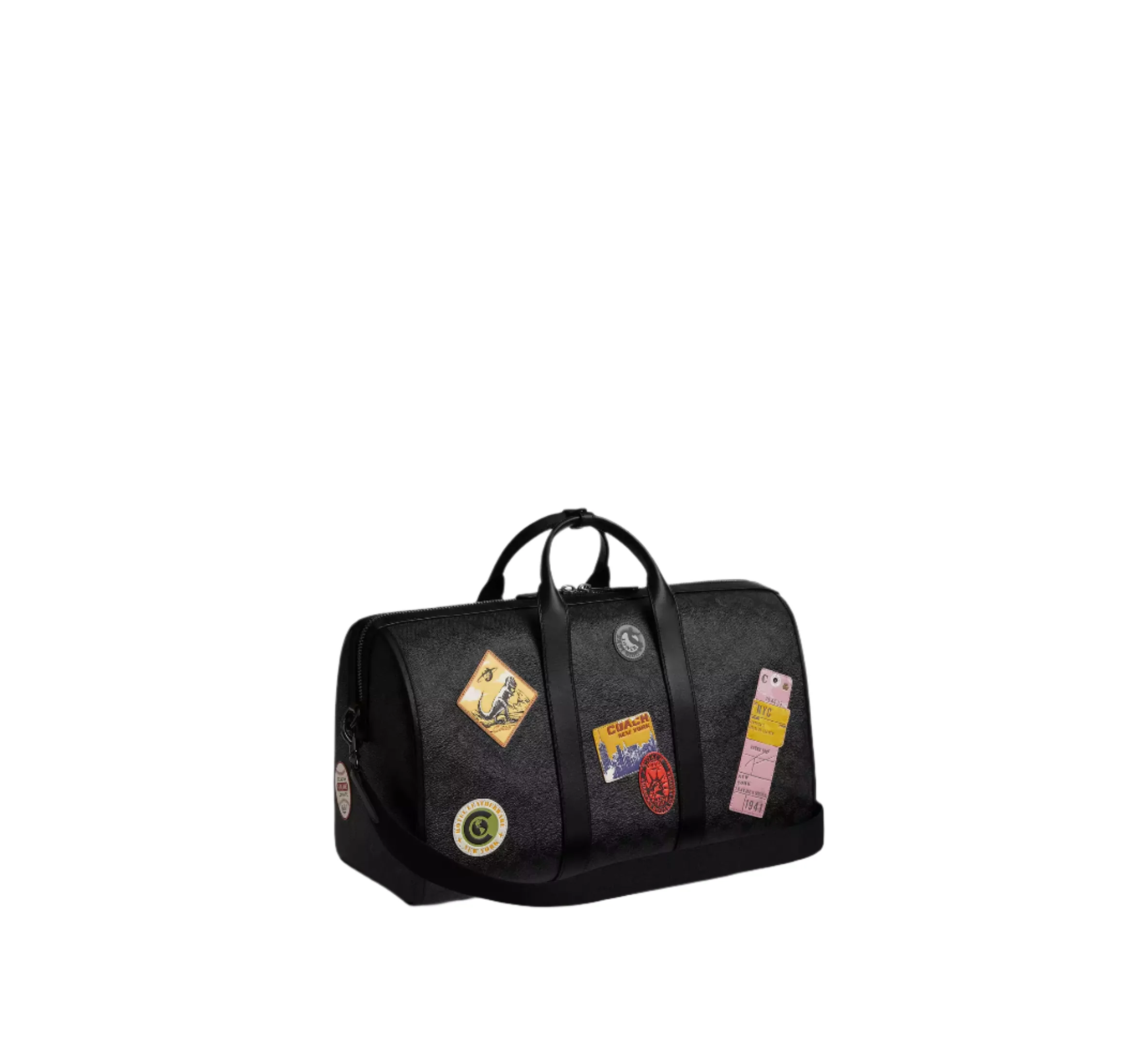 Coach Signature Canvas Gotham 45 Duffle Bag with Patches - Image 2