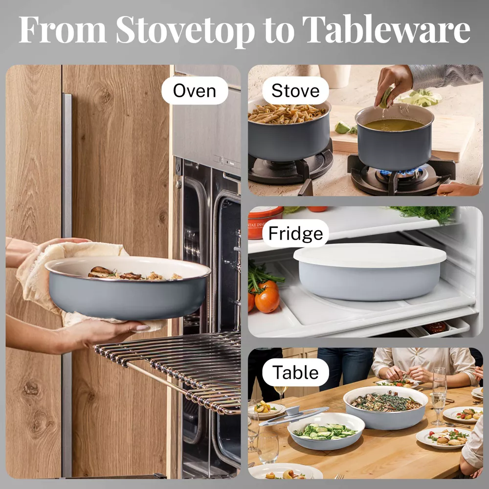 Gotham Steel 18-Piece Detachable Handle Cookware - Image 4